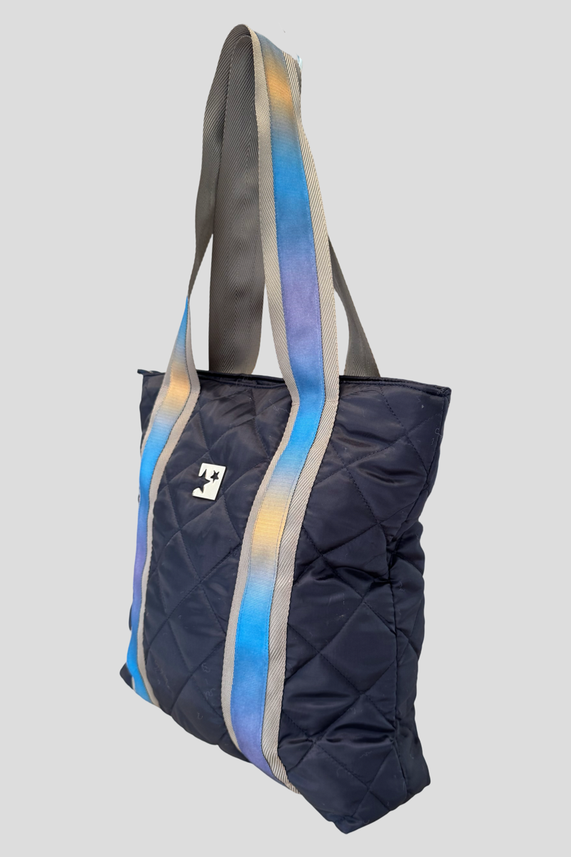 Lacivert Kapitone Omuz Çantası(Mavi askılı)