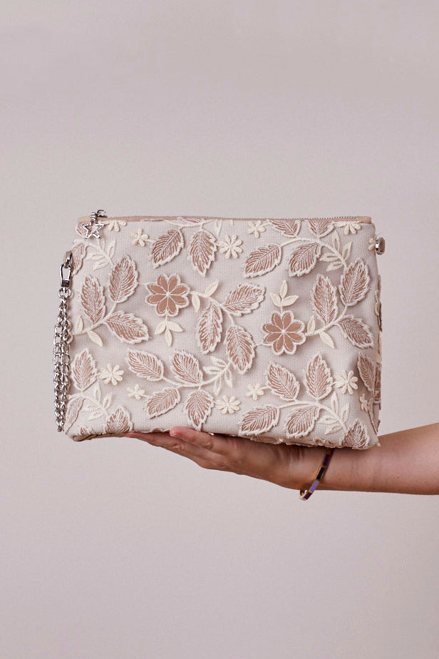 Yapraklı Portföy Çanta  (Çapraz Askılı)