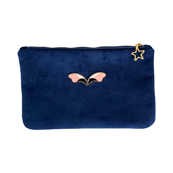 Lacivert Kadife Mini Portföy