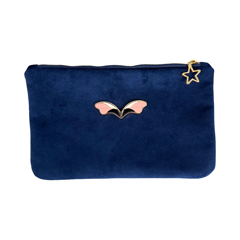 Lacivert Kadife Mini Portföy