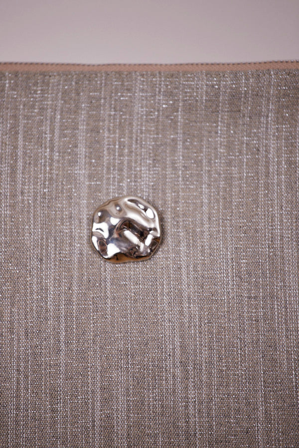 Bej Pırıltılı Portföy Çanta  (Çapraz Askılı)