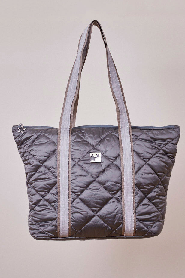 Gri Kapitone Shopping Bag (Gri Askılı)