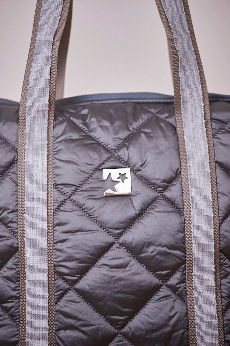 Gri Kapitone Shopping Bag (Gri Askılı)