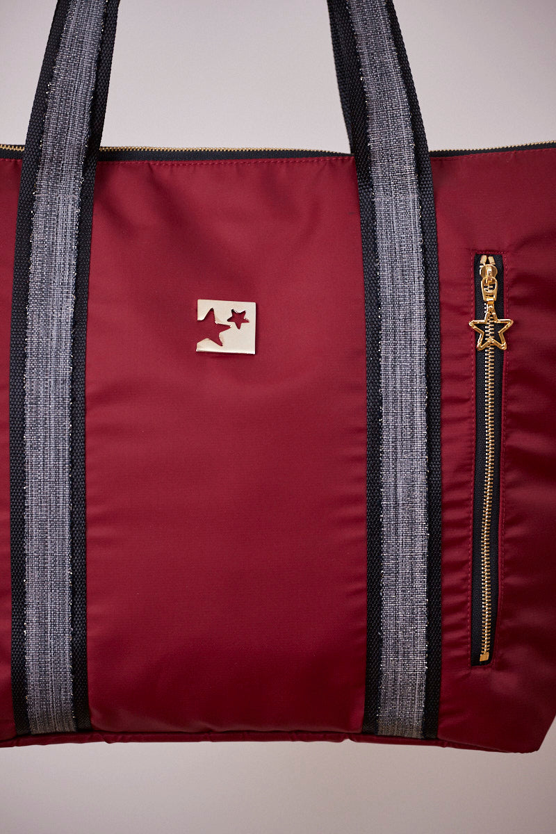 Bordo Shopping bag (Siyah askılı)