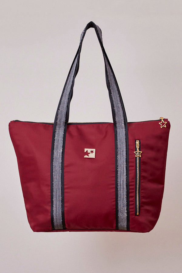 Bordo Shopping bag (Siyah askılı)