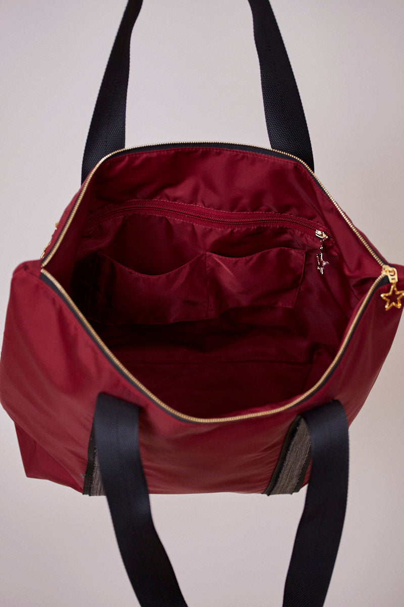 Bordo Shopping bag (Siyah askılı)