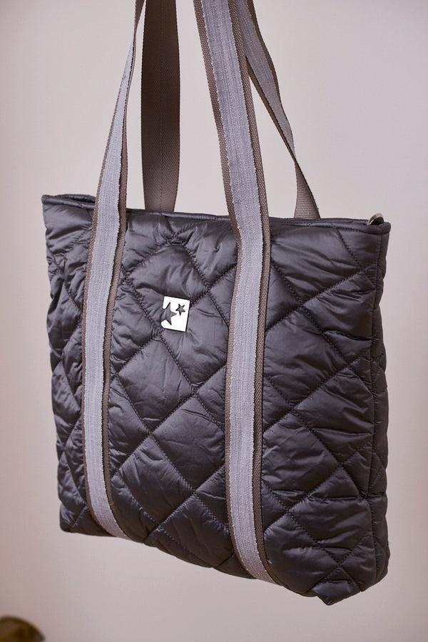 Gri Kapitone Omuz Çantası( Gri askılı)