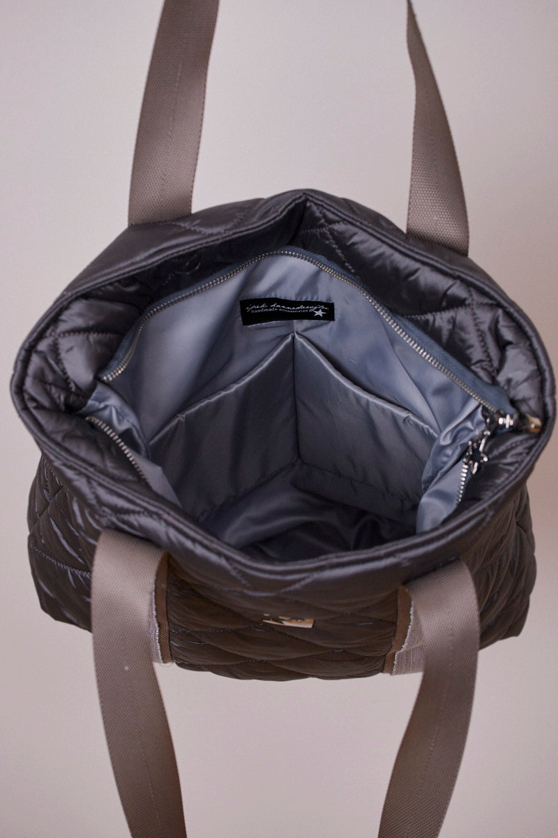 Gri Kapitone Omuz Çantası( Gri askılı)