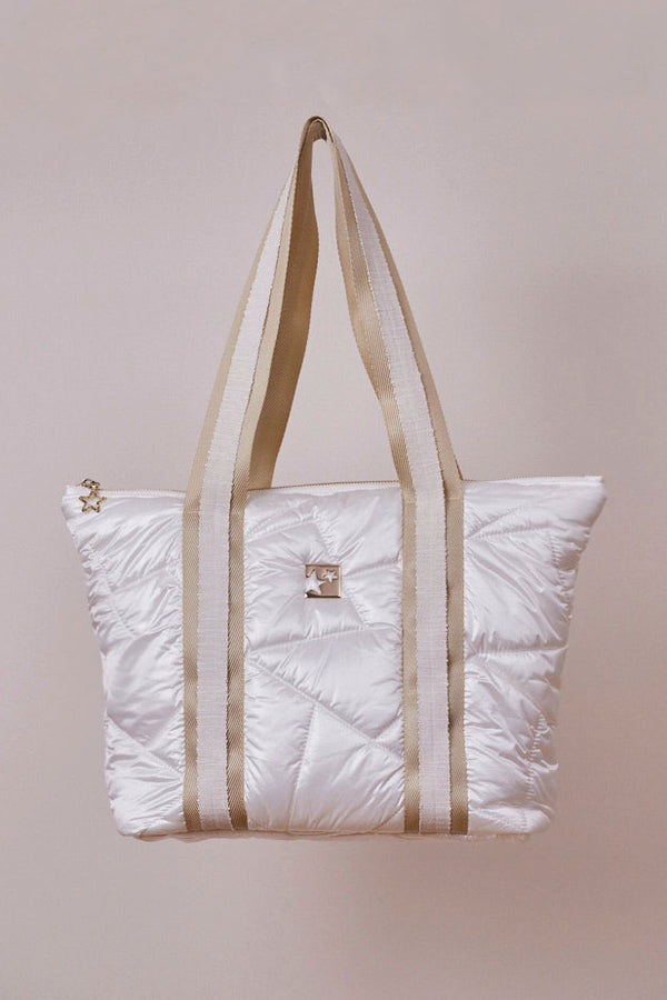 İnci Beyaz Shopping Bag (Krem Askılı)