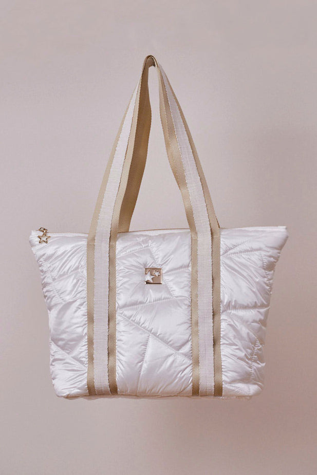 İnci Beyaz Shopping Bag (Krem Askılı)