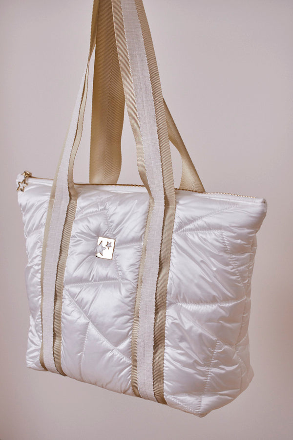 İnci Beyaz Shopping Bag (Krem Askılı)