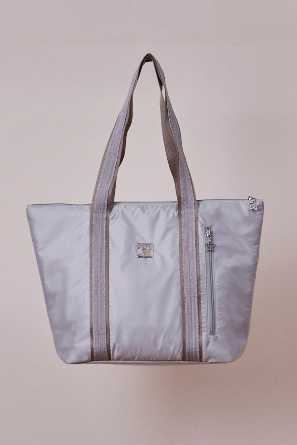 Gümüş Gri Shopping Bag (Vizon askılı)