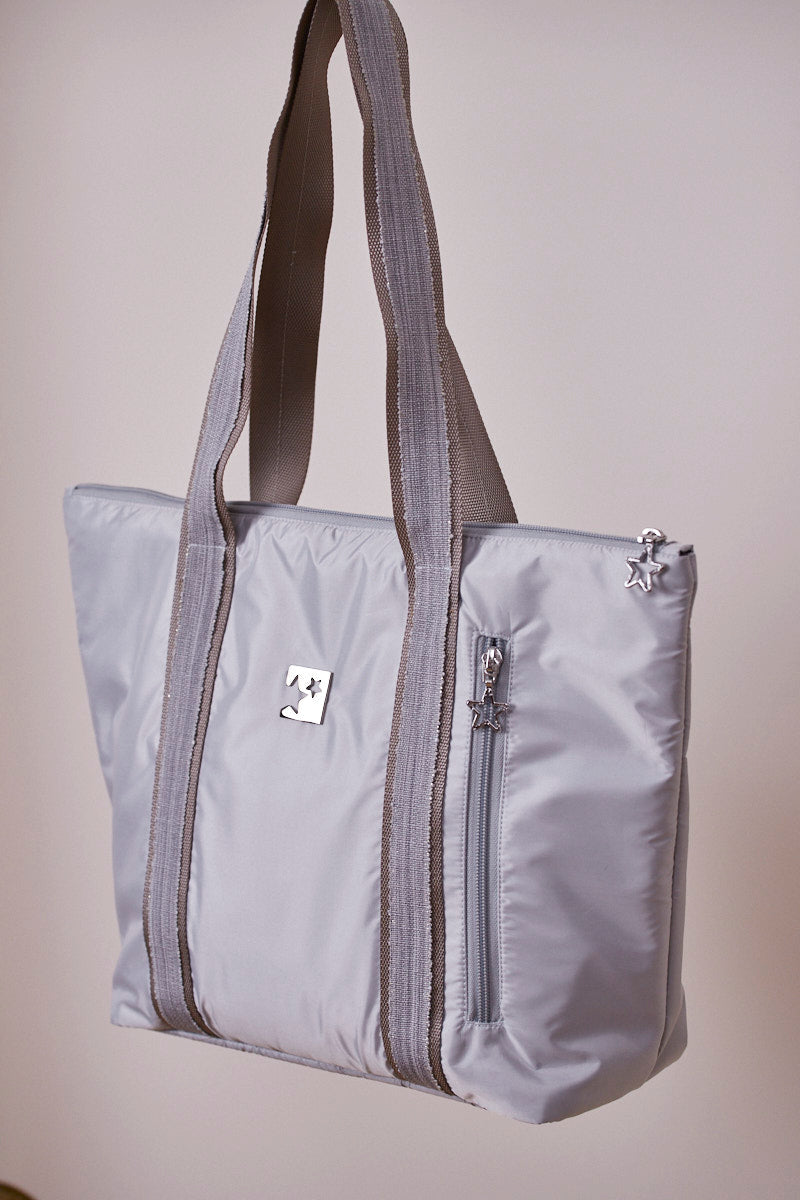 Gümüş Gri Shopping Bag (Vizon askılı)