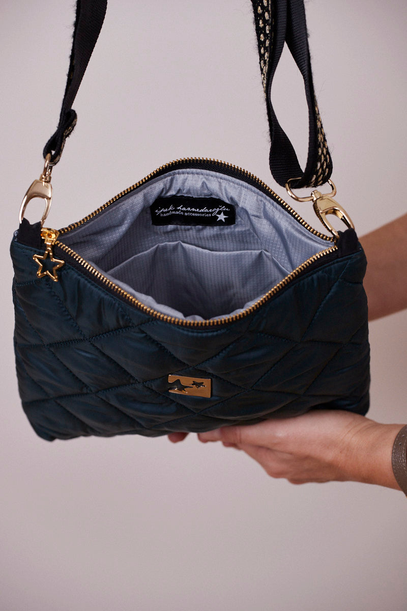 Yeşil Kapitone Çapraz Çanta