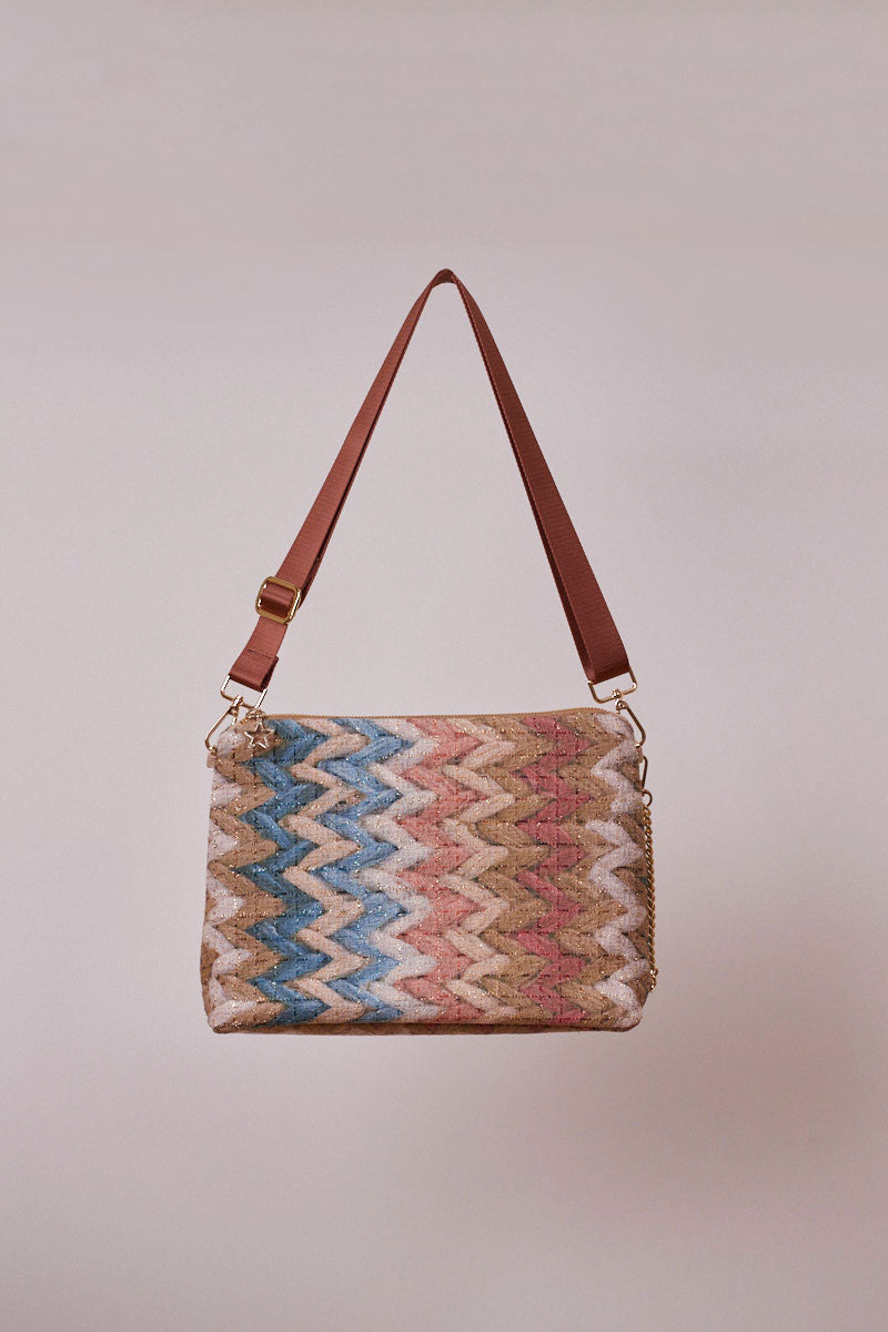 Renkli Pırıltılı Portföy Çanta  (Çapraz Askılı)