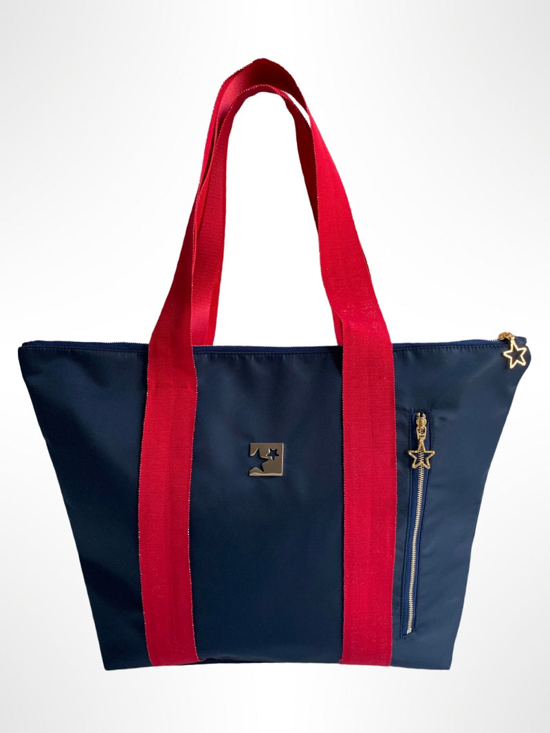 Lacivert Shopping Bag (Kırmızı askılı)