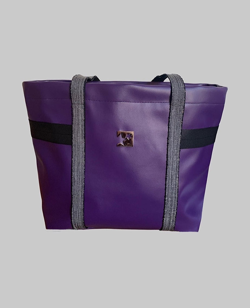 Marina Shopper Bag (Koyu mor siyah)