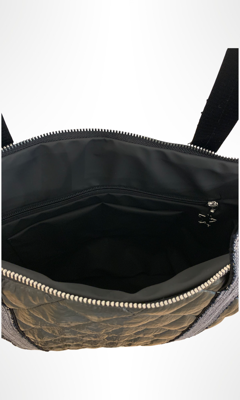 Siyah Kapitone Shopping Bag (3 renk)