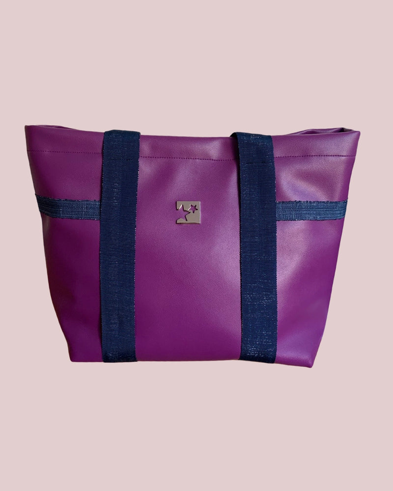 Marina Shopper Bag (Mor Lacivert)