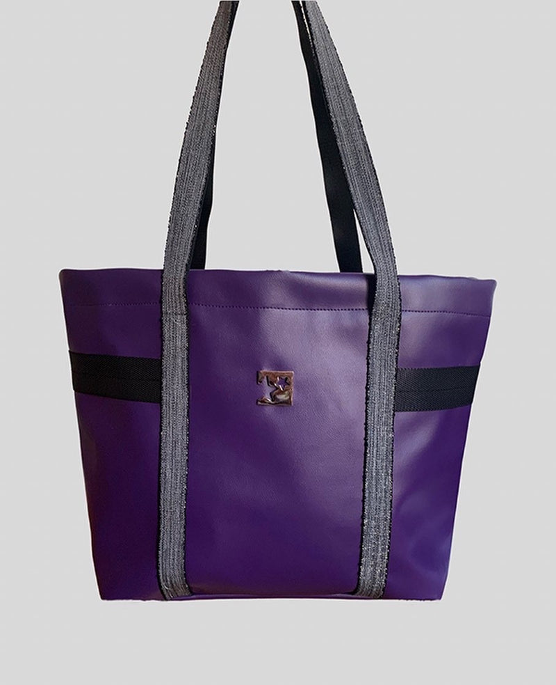 Marina Shopper Bag (Koyu mor siyah)